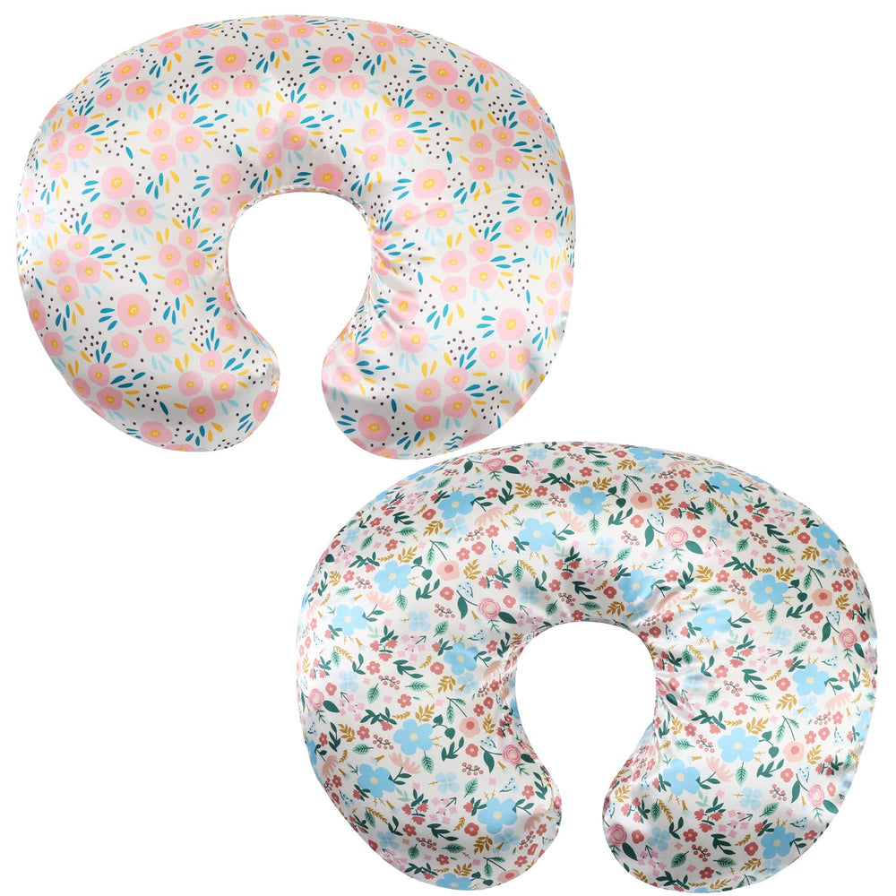Tcmyyund satin nursing pillow cover 2-pack, soft surface for comfy nursing