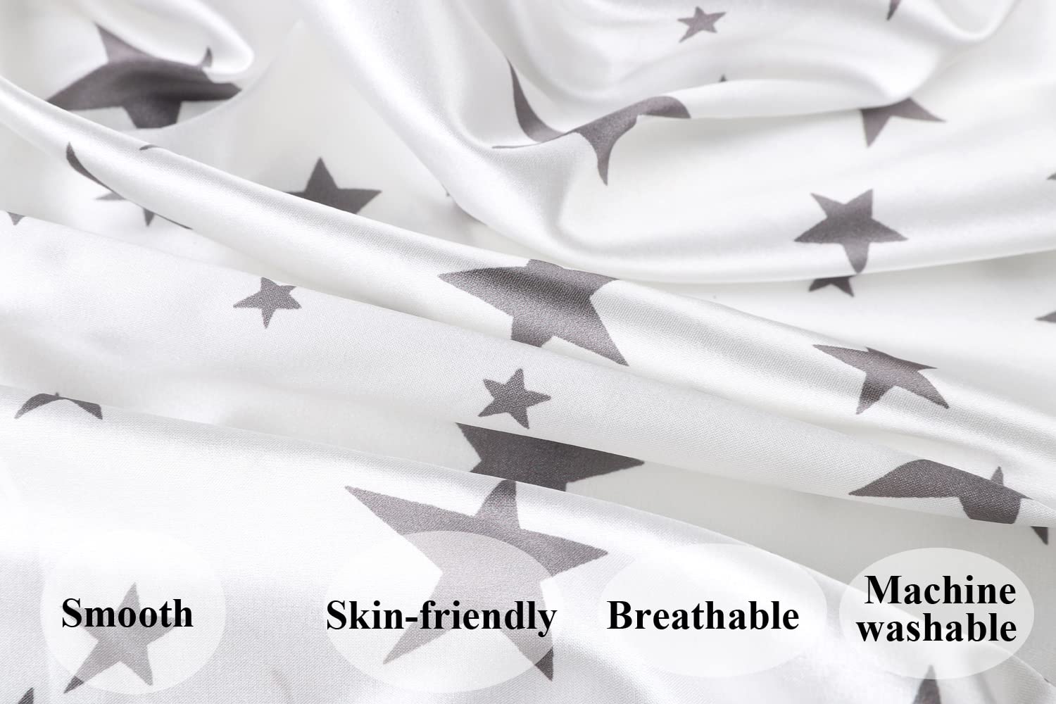Tcmyyund satin nursing pillow cover close-up showing smooth, skin-friendly fabric
