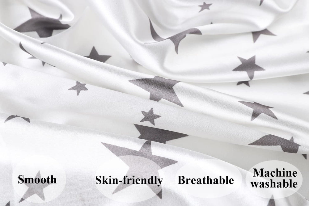 Tcmyyund satin nursing pillow cover close-up showing smooth, skin-friendly fabric