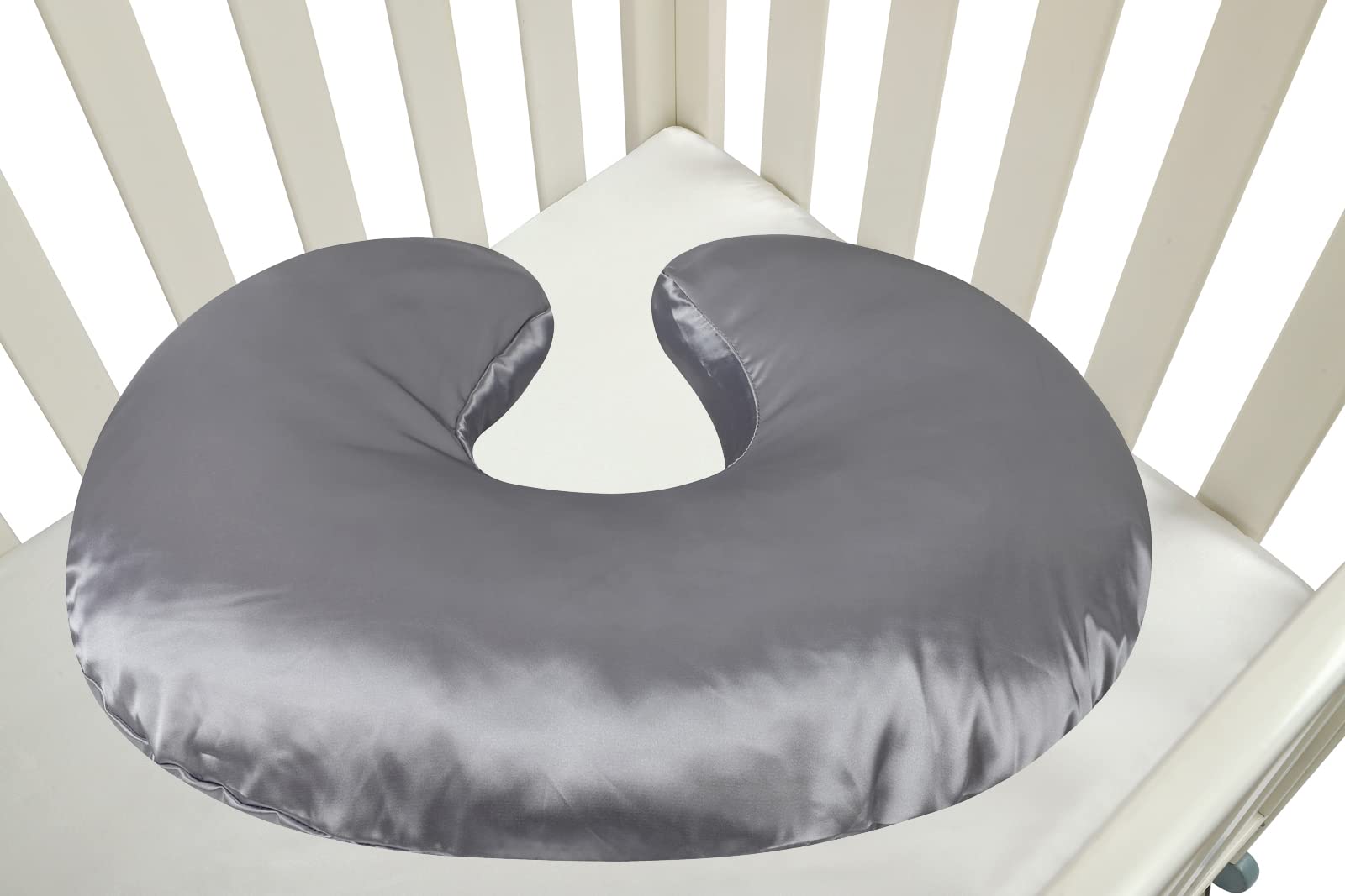 Tcmyyund satin pillow cover close-up emphasizes glossy sheen and gentle touch.