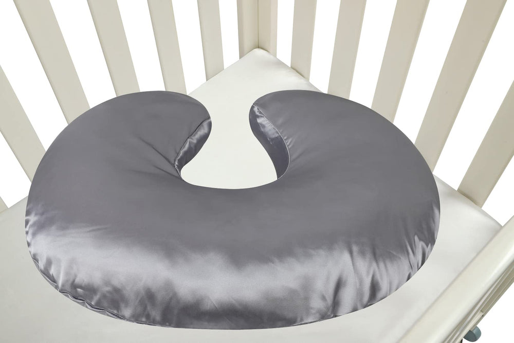 Tcmyyund satin pillow cover close-up emphasizes glossy sheen and gentle touch.