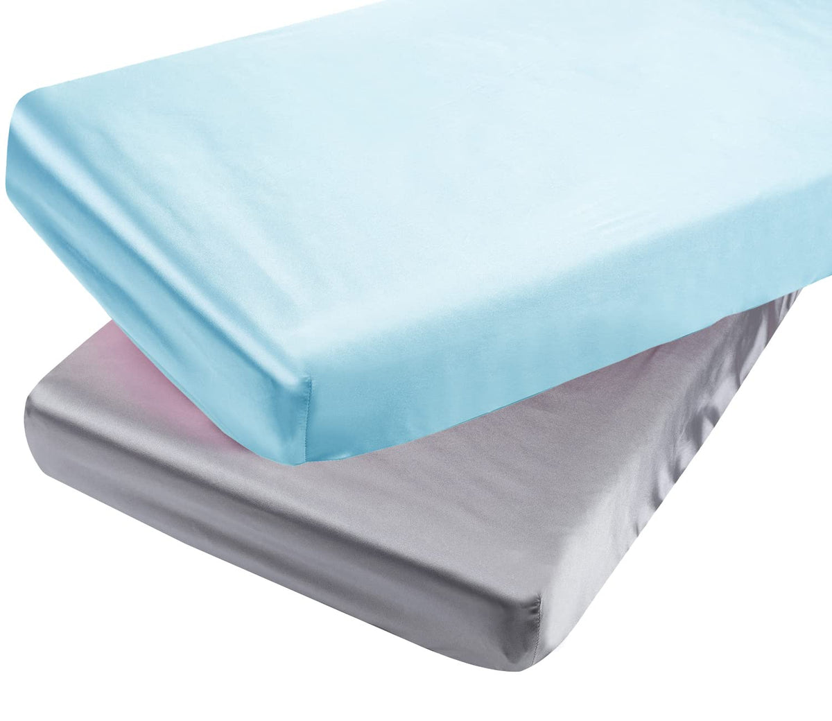 Tcmyyund satin pack n play sheet close-up texture for silky softness against baby skin