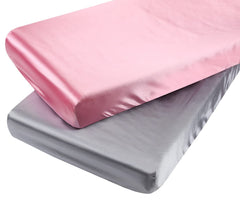 Tcmyyund satin pack n play sheet close-up fabric, silky texture for baby skin