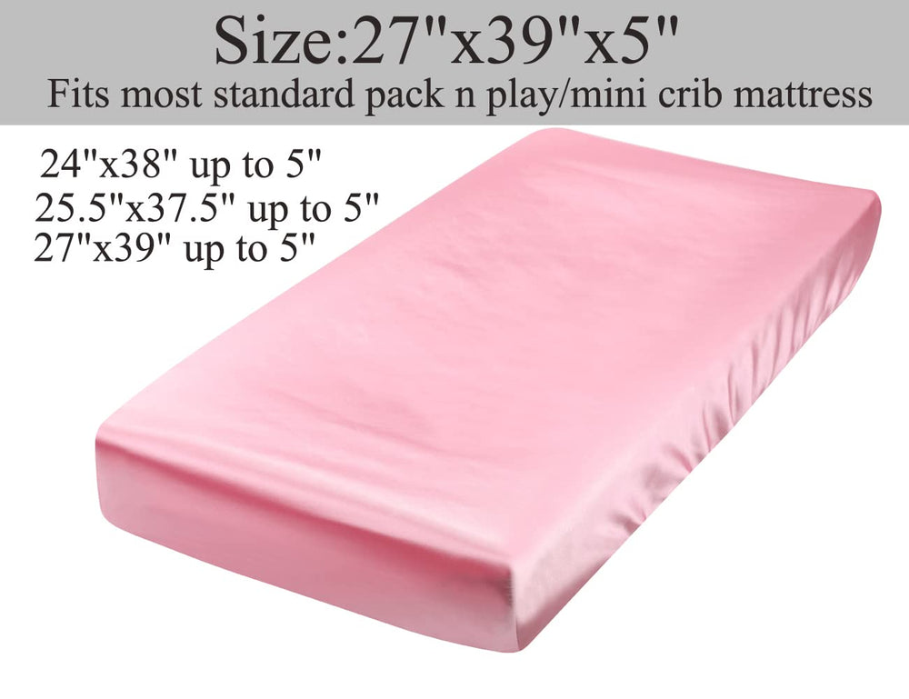 Tcmyyund satin pack n play sheet being machine washed for easy care
