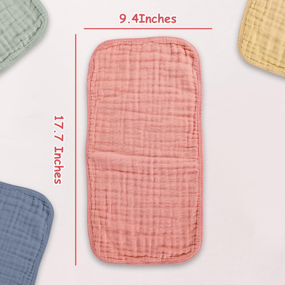 TDHD muslin burp cloths 6-pack prewashed for extra softness.