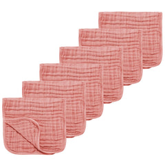 TDHD muslin burp cloths 6-pack soft and gentle for baby cheeks.
