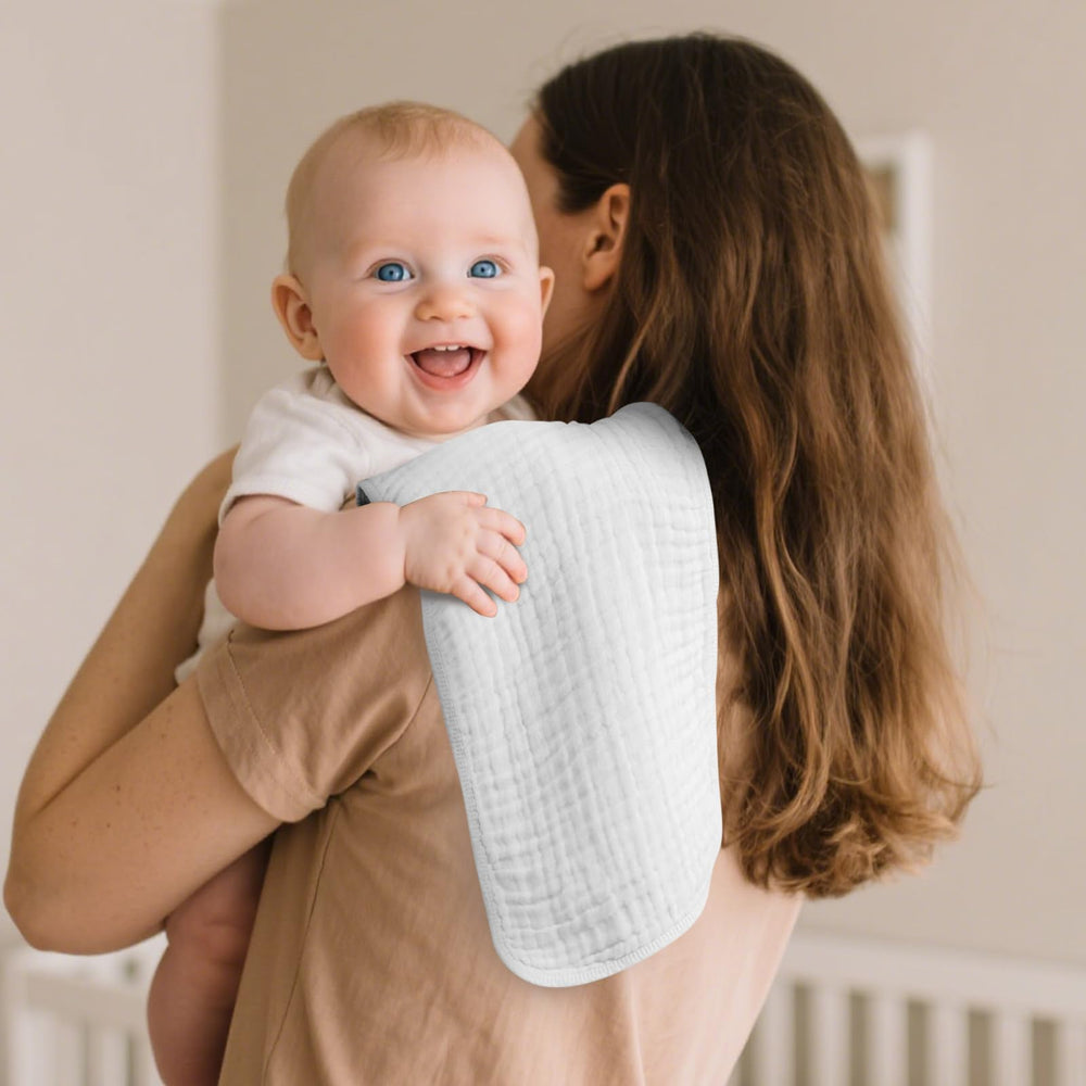 TDHD muslin burp cloths absrobent 6-layer design soaks spills effectively