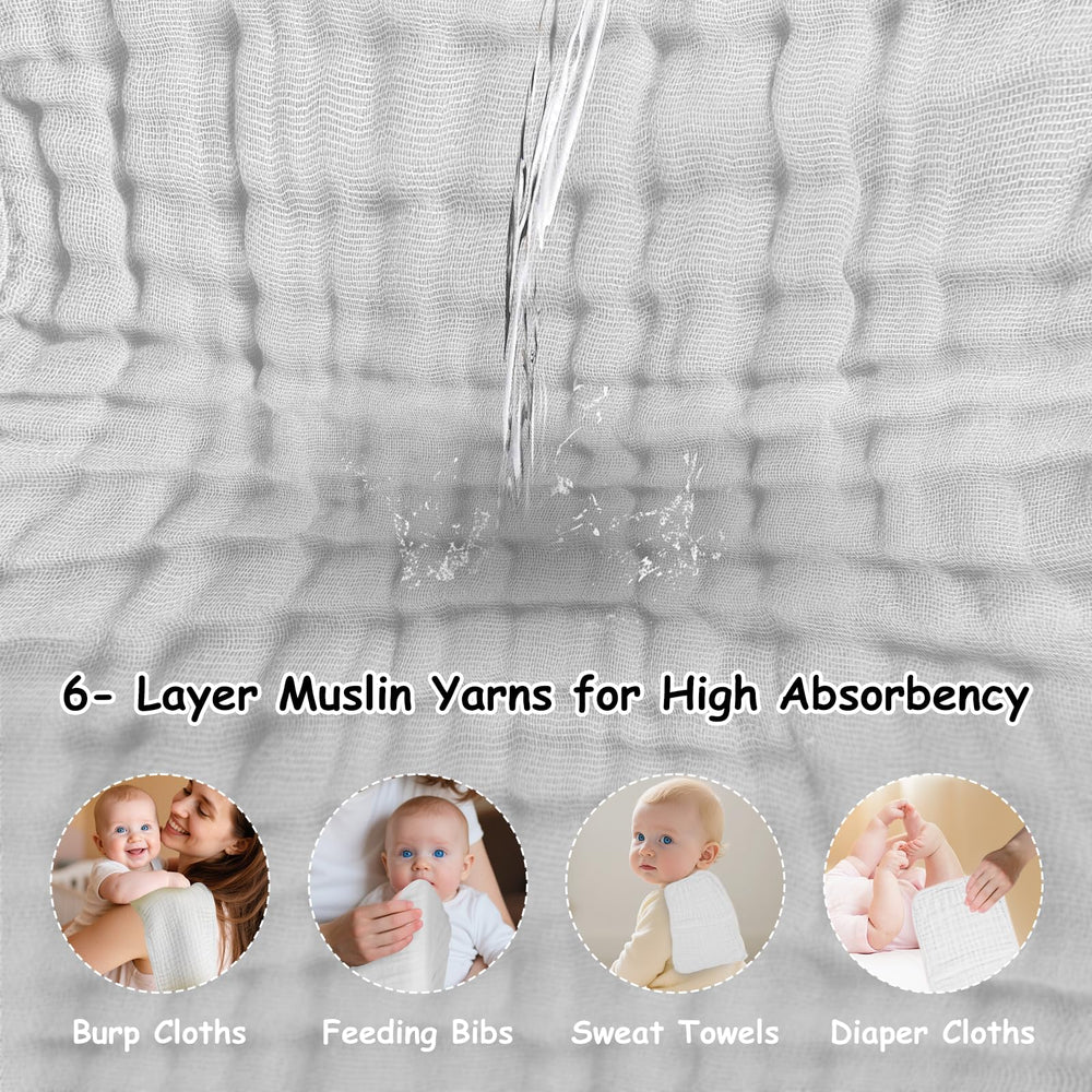 TDHD muslin burp cloths reusable baby wipes for faces and messes