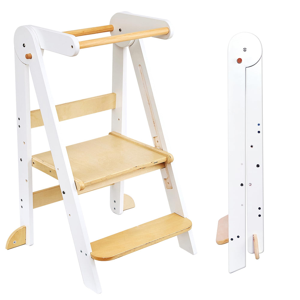 TDKDHoming foldable toddler tower assembled for safe kitchen participation.