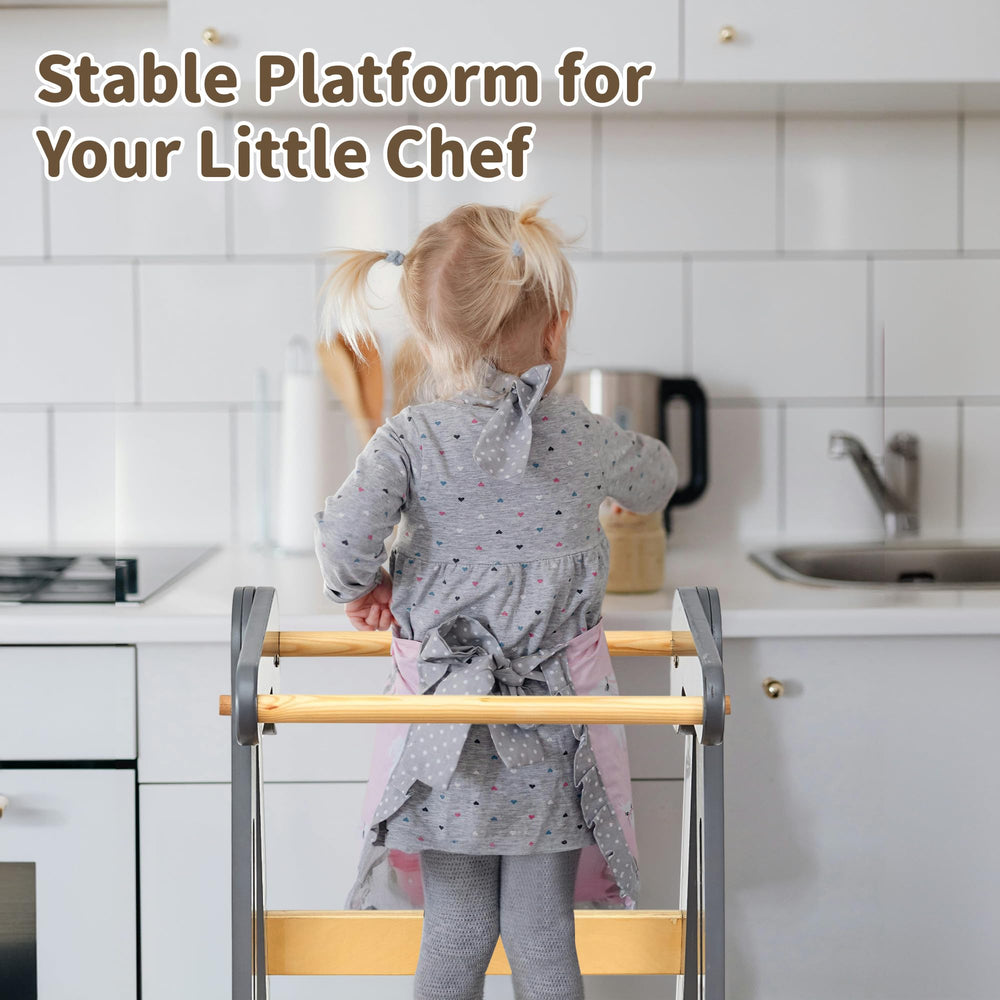 TDKDHoming Foldable Toddler Tower ideal for kitchen activities.