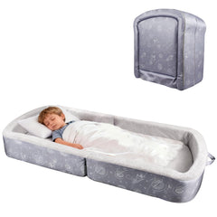 TDKDHoming portable toddler travel bed folded for compact storage and easy transport.