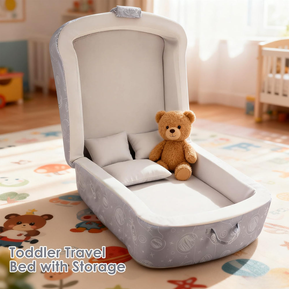 TDKDHoming compact floor bed demonstrates built-in storage space for small items.