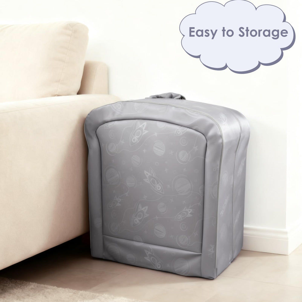 TDKDHoming travel bed shows internal dimensions of 50 x 19 x 7 inches.