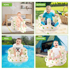 TDTOK inflatable baby seat back support shows secure posture during playtime