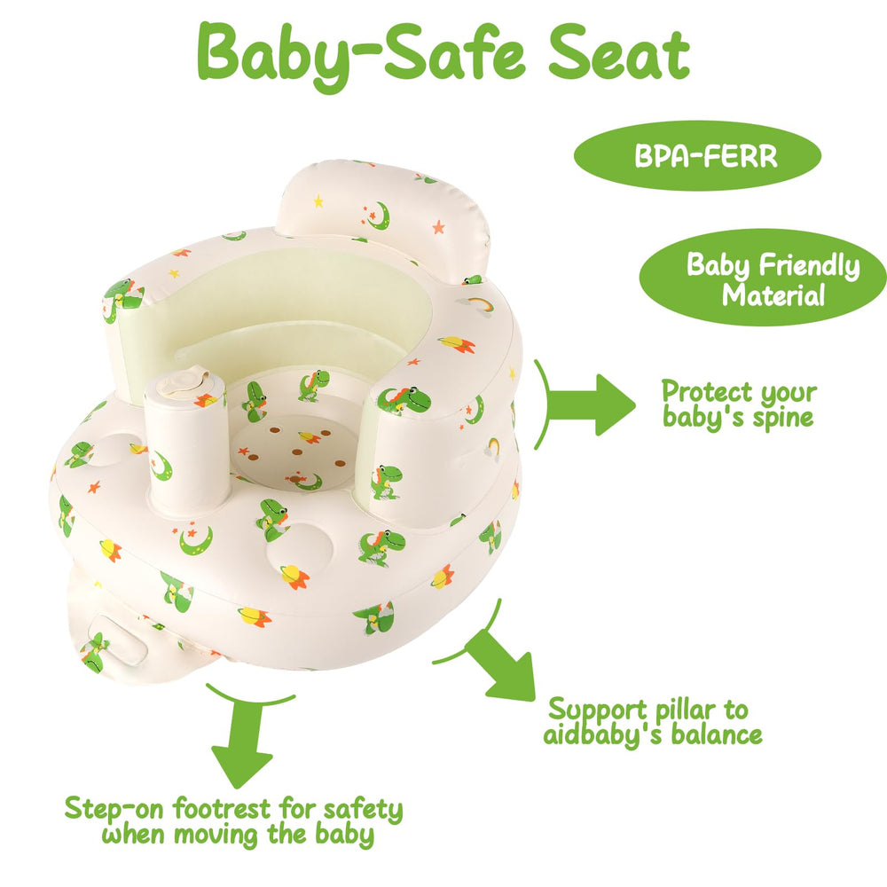 TDTOK inflatable baby seat with built-in pump for quick inflation
