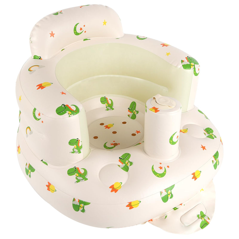TDTOK inflatable baby seat front view highlighting ergonomic support for early sitting