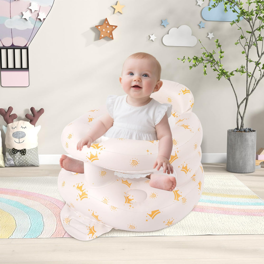 TDTOK inflatable baby seat side view highlighting portable design