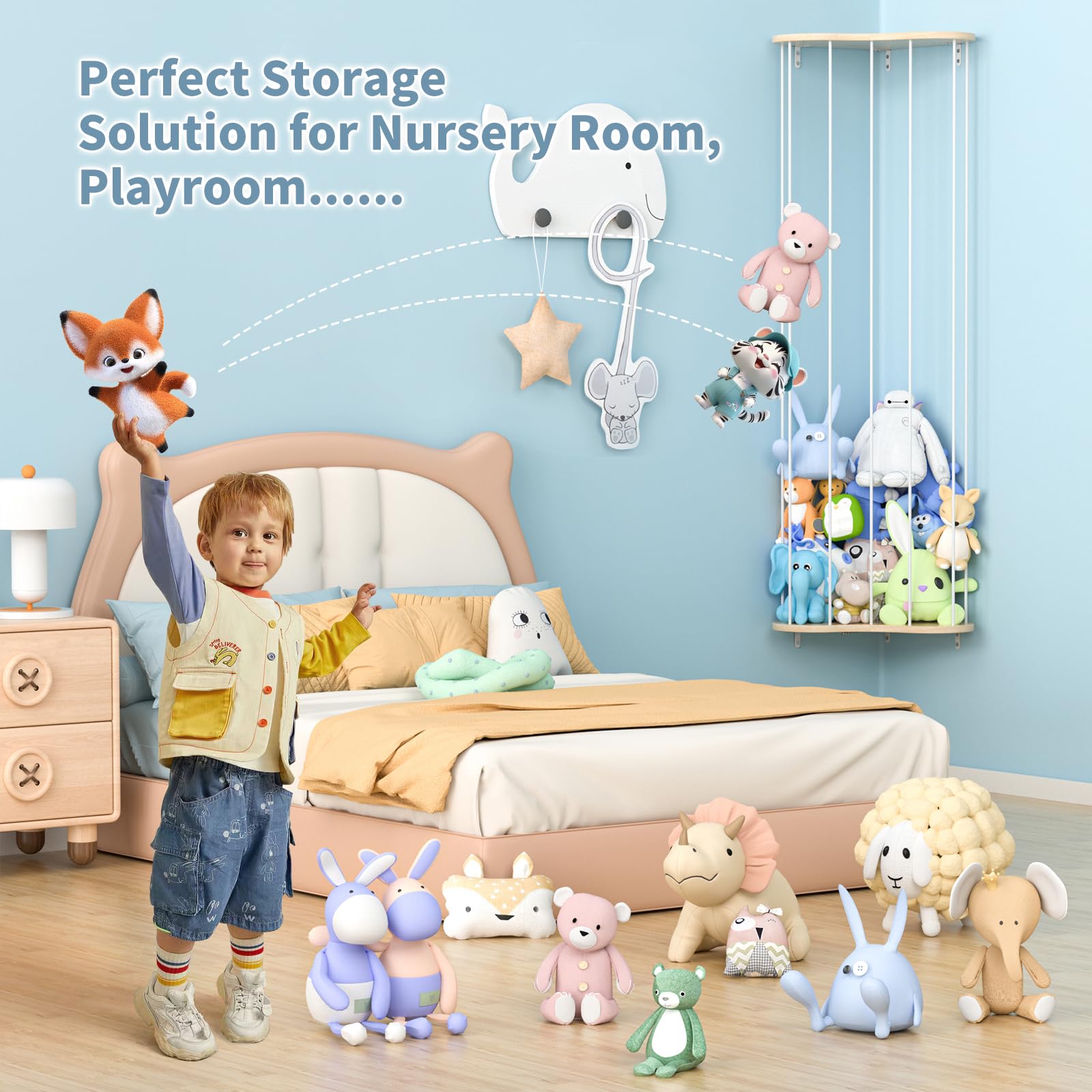 Tdymzdw plush toy storage unit featuring heart design fosters organized play.