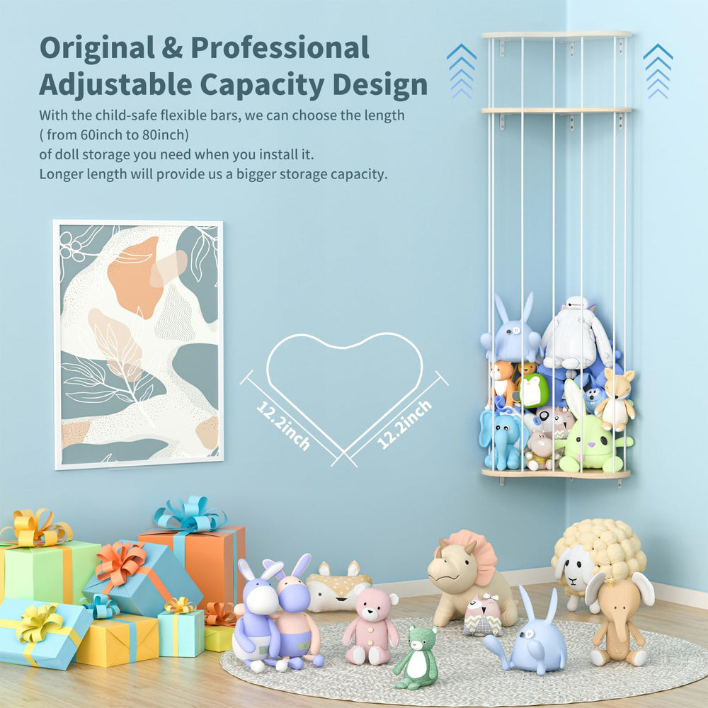 Tdymzdw decorative storage solution doubles as nursery decor while housing plushies.