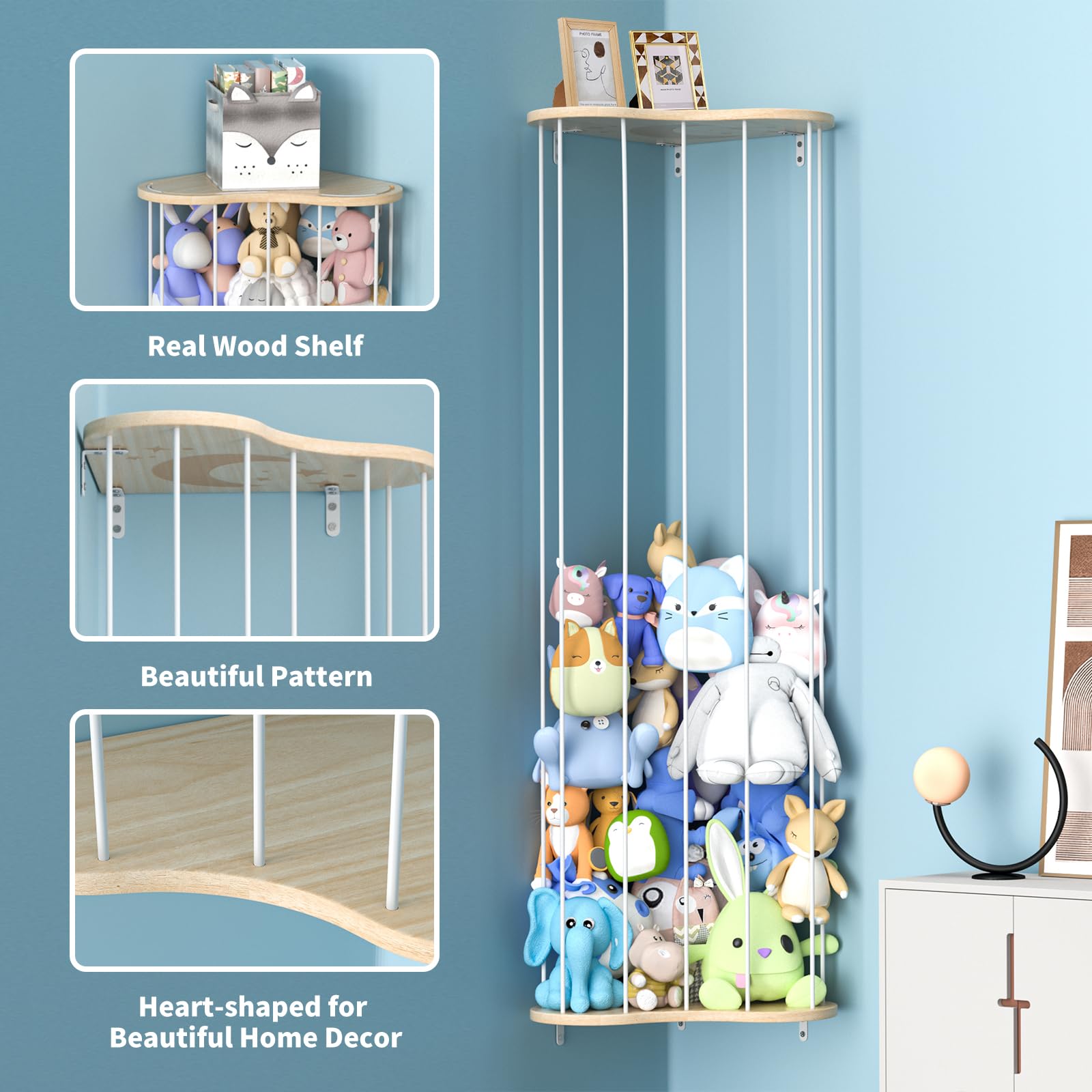 Tdymzdw corner-hanging design saves floor space in playrooms and bedrooms.