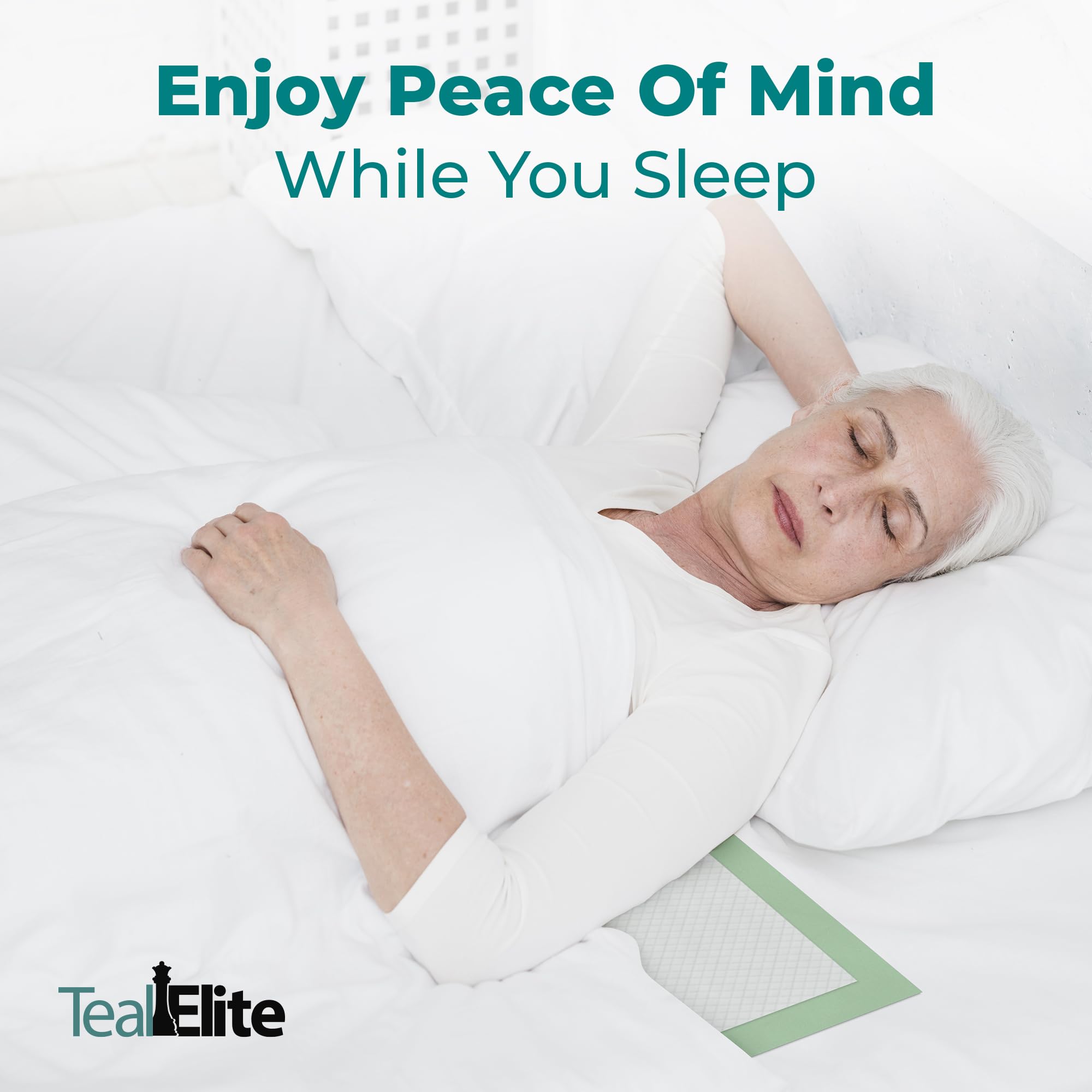 Teal Elite Chucks Pads provide full-coverage area to prevent leaks.