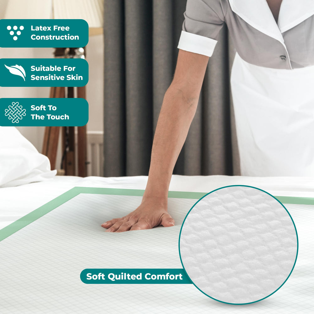 Teal Elite Chucks Pads protect mattresses during restless sleep.