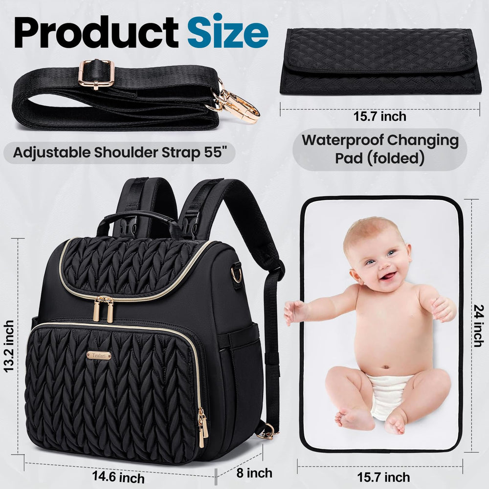 Tealari diaper bag in crossbody mode for hands-free errands and quick transitions.