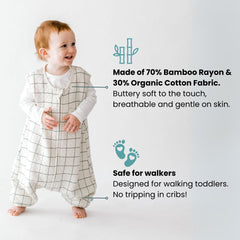 Tealbee Dreamsuit with feet design prevents tangling during active sleep