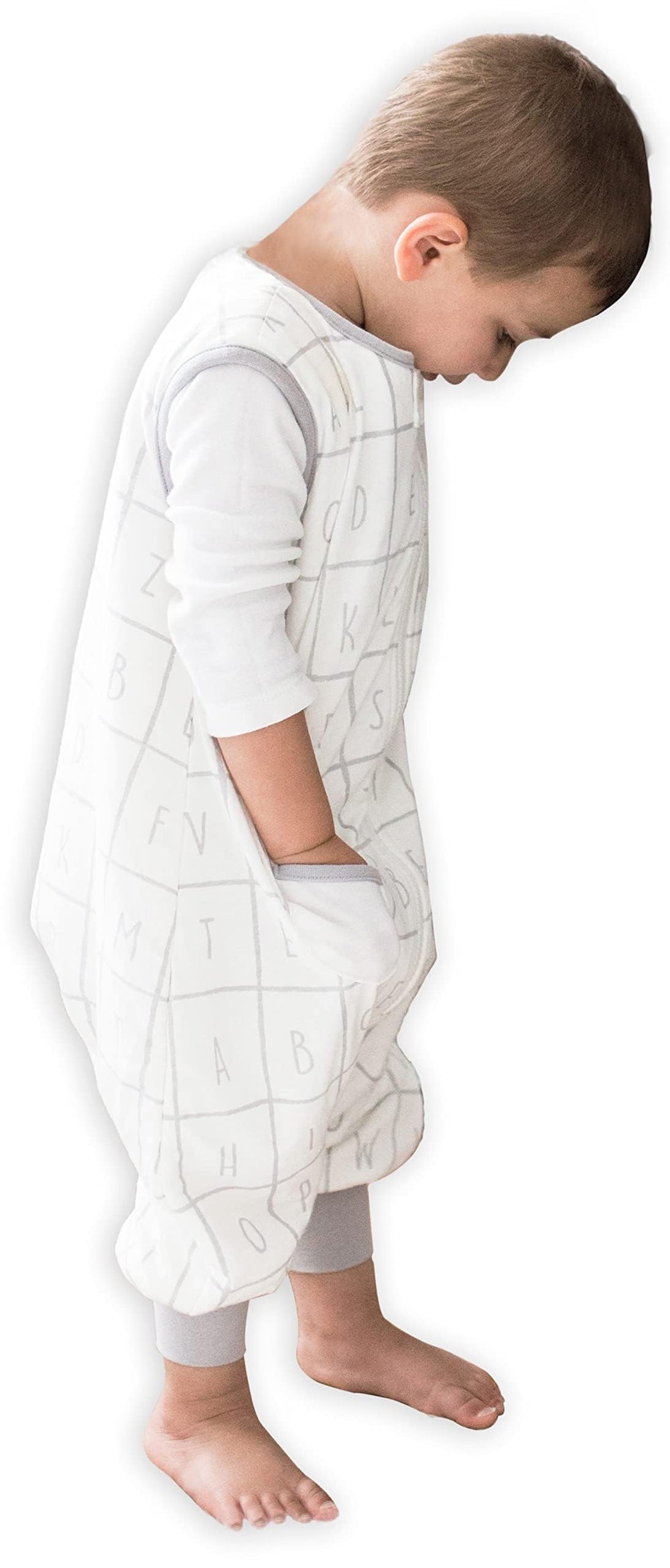 Tealbee Dreamsuit toddler sleep sack with feet supports secure, cozy movement.