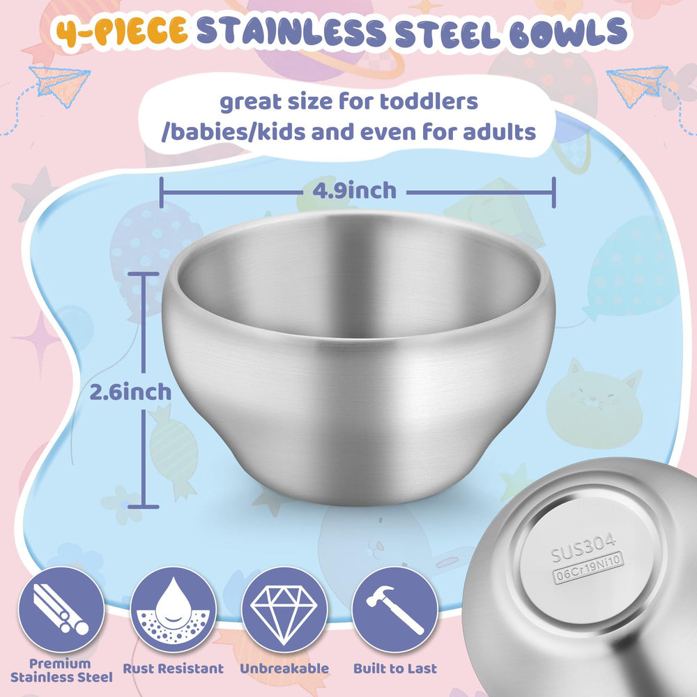 TeamFar double-wall insulated bowls keep soups and cereals nicely tempered