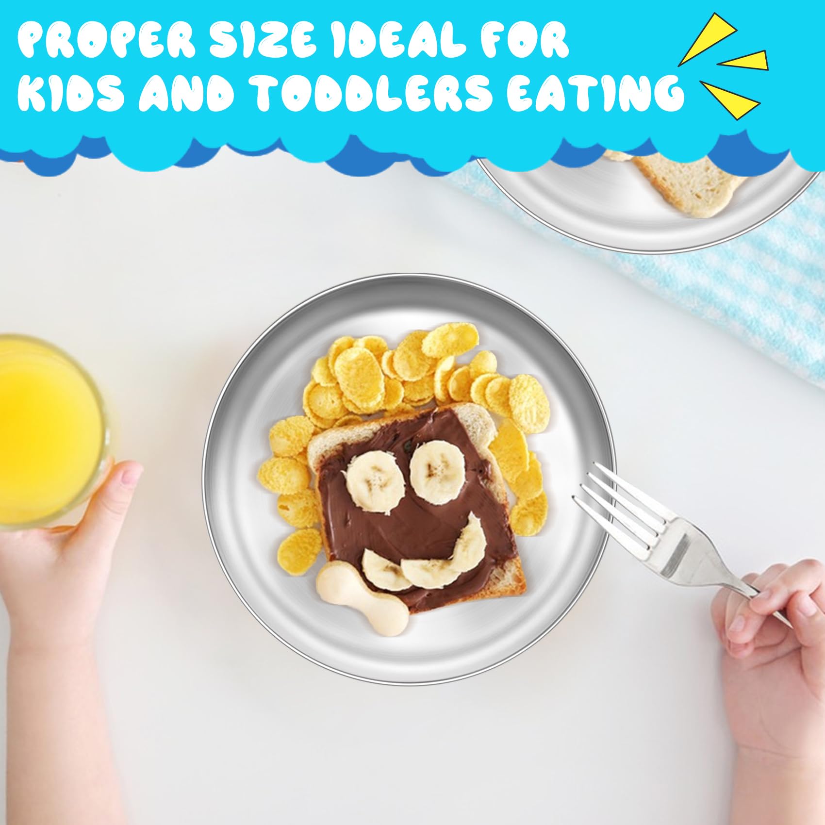 TeamFar oven-safe kids plates ideal for reheating leftovers directly on the plate.