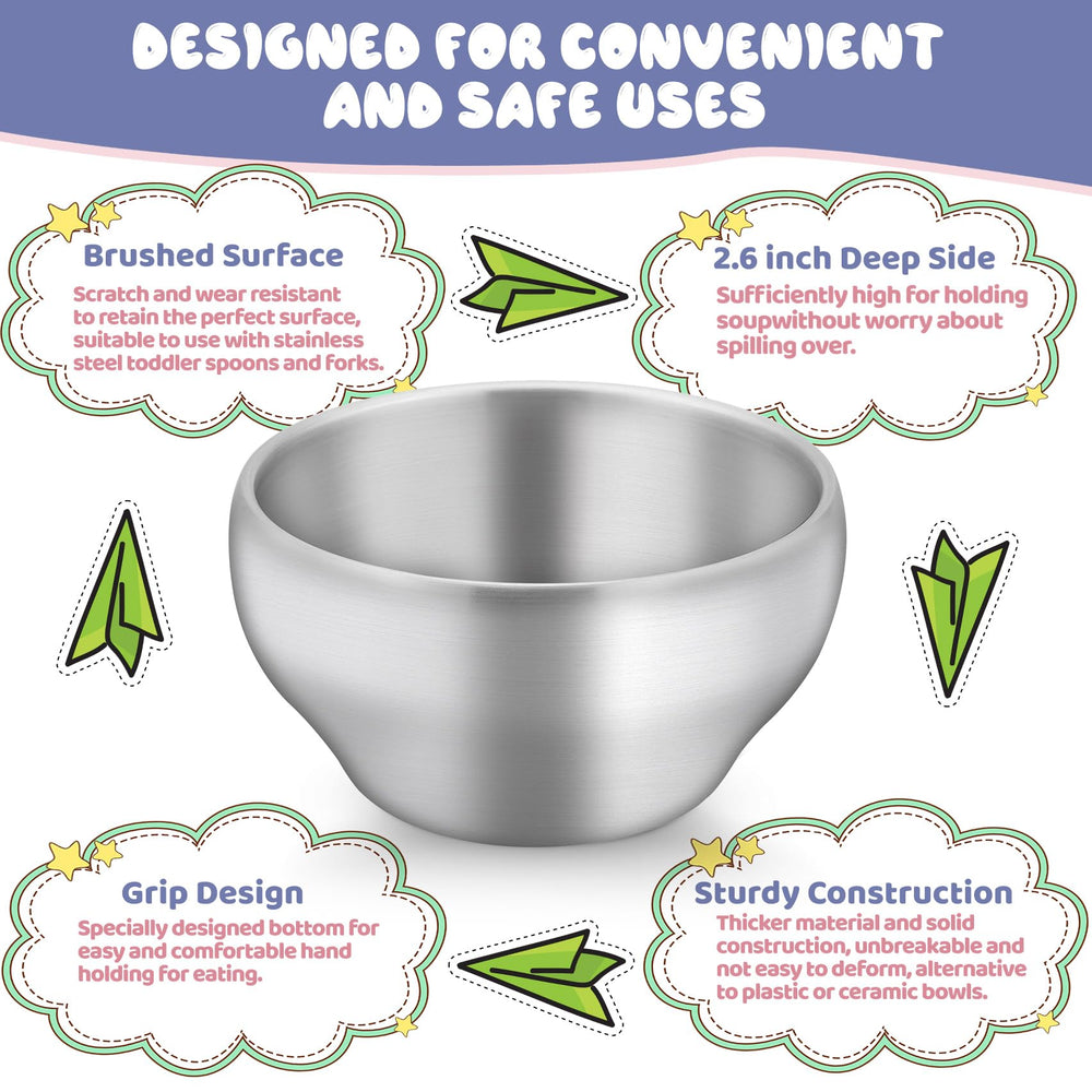 TeamFar bowls with smooth rounded edges promote safe, easy eating