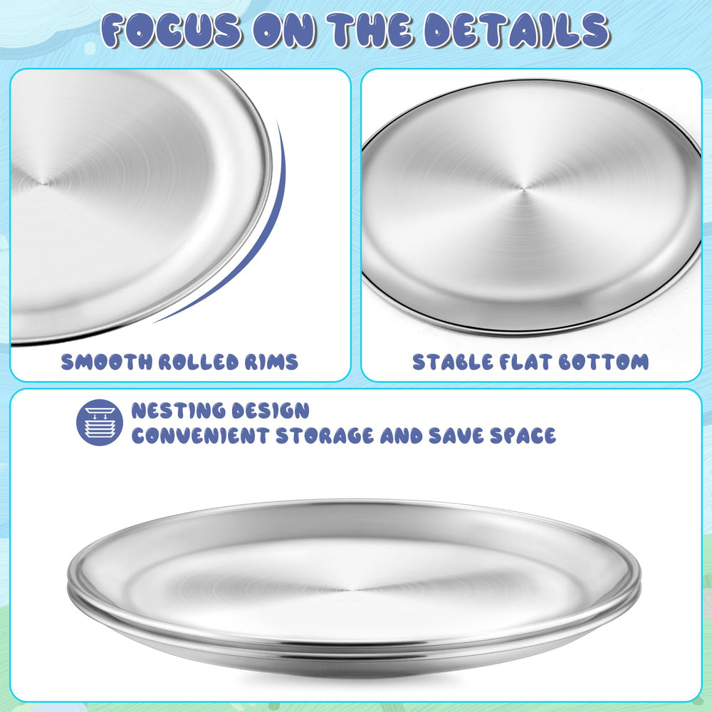TeamFar sturdy toddler plates with dishwasher-safe design for easy cleanup.