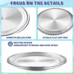 TeamFar sturdy toddler plates with dishwasher-safe design for easy cleanup.