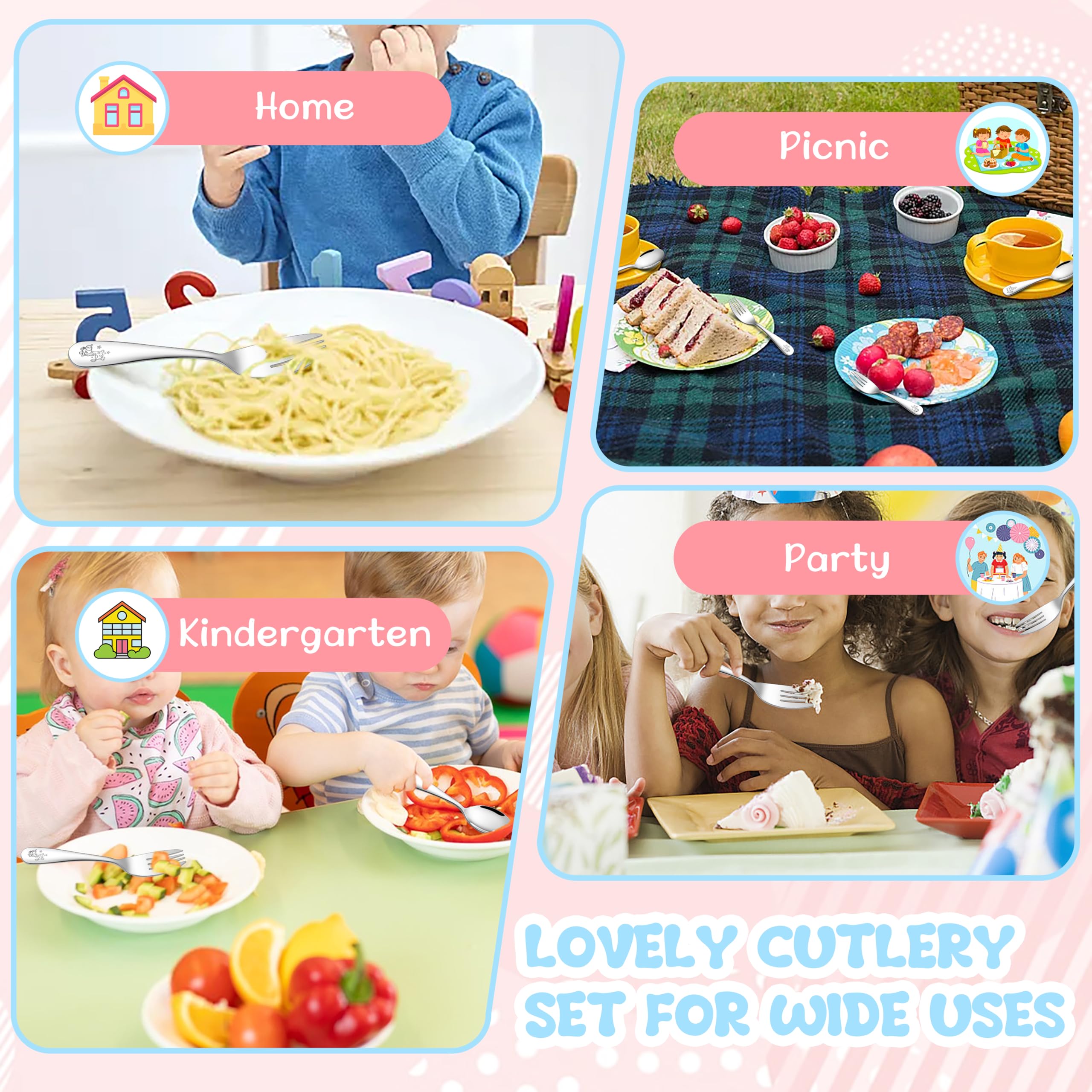 TeamFar portable meal pack-friendly utensils ideal for school, picnics, and travel.