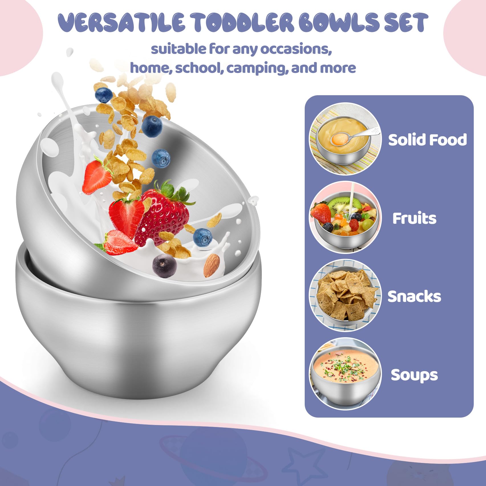 TeamFar versatile bowls handle snacks, soups, cereal, fruit, and more