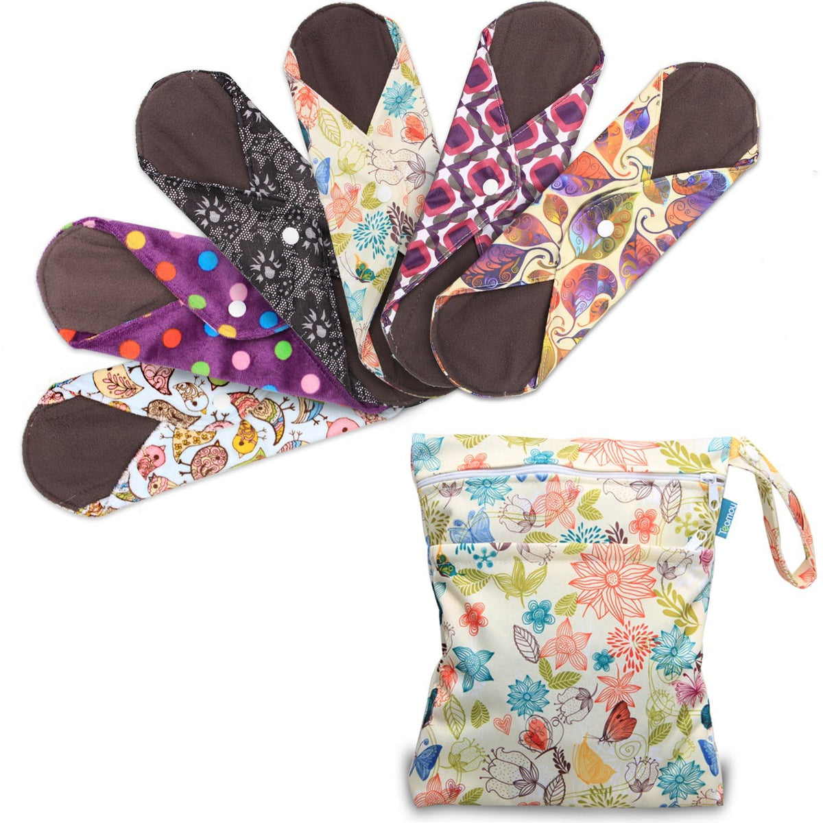 Teamoy 11.6-inch reusable pad open wings for secure fit during activity.