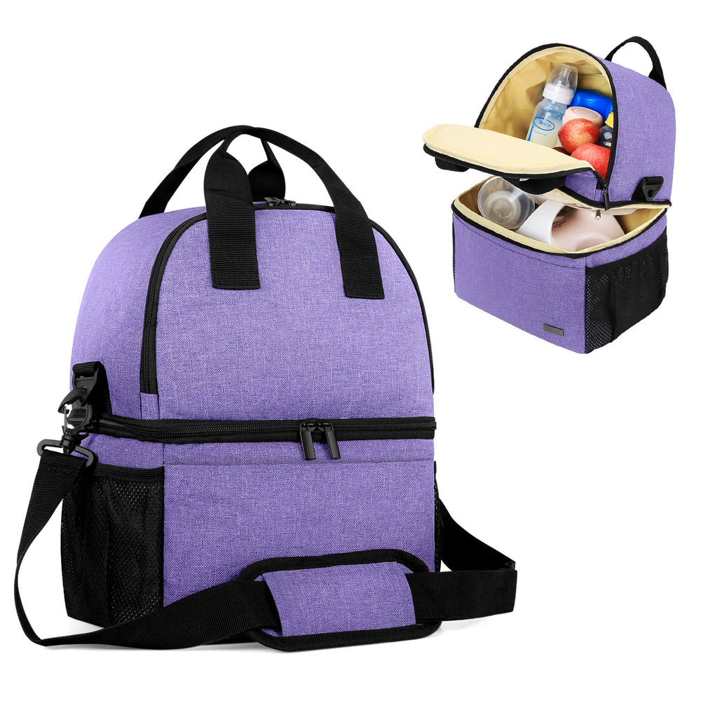 Teamoy breast pump bag top compartment keeps pumps organized for on-the-go pumping