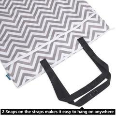Teamoy hanging bag clips on strollers or towel racks.