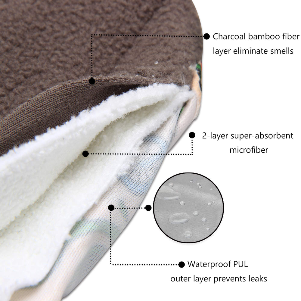 Teamoy microfiber absorbent layer emphasizes rapid absorption and dryness.