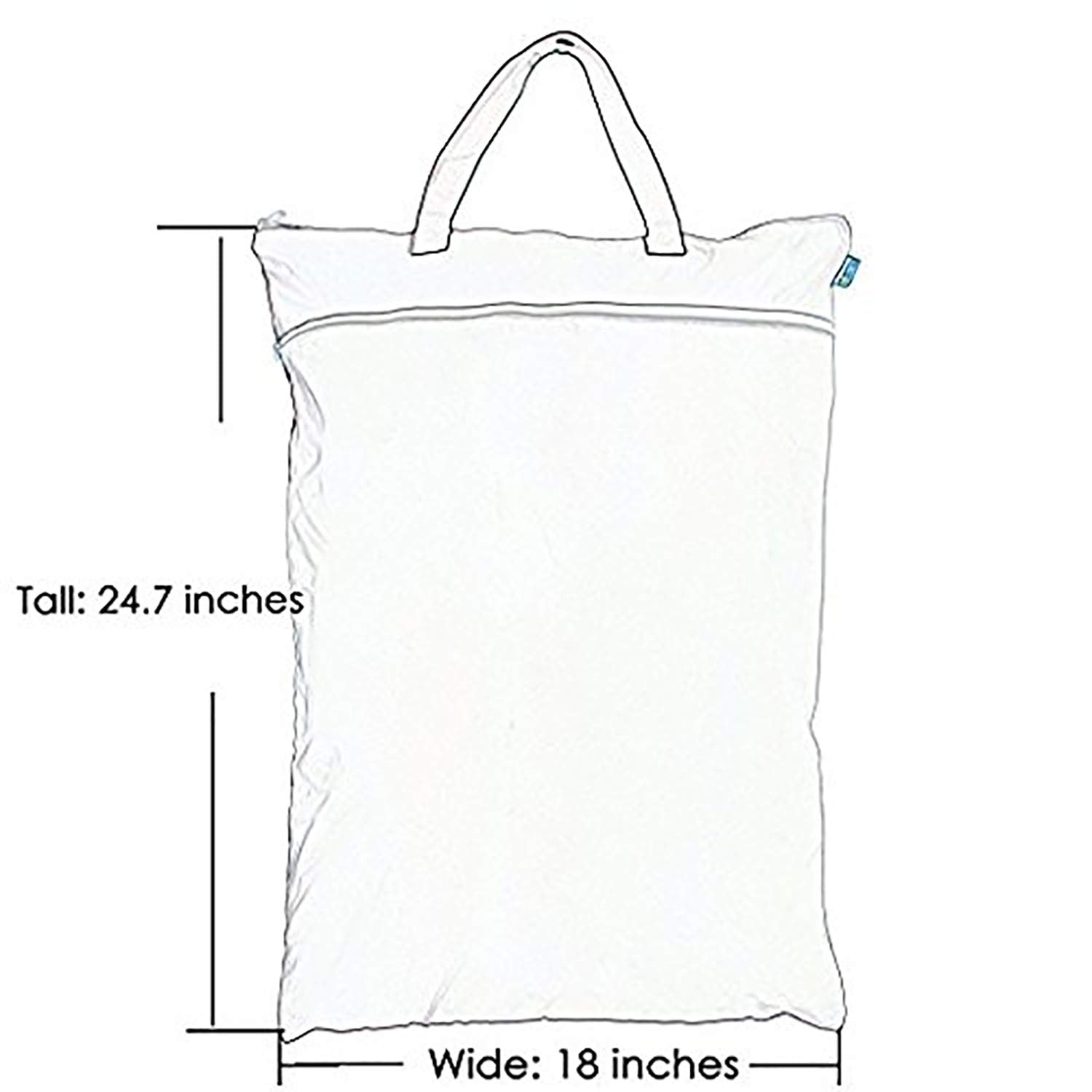 Teamoy bag features PUL lining to shield contents.