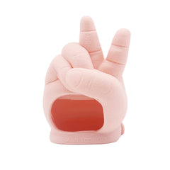 Peace Baby silicone ridges massage gums during soothing sessions.