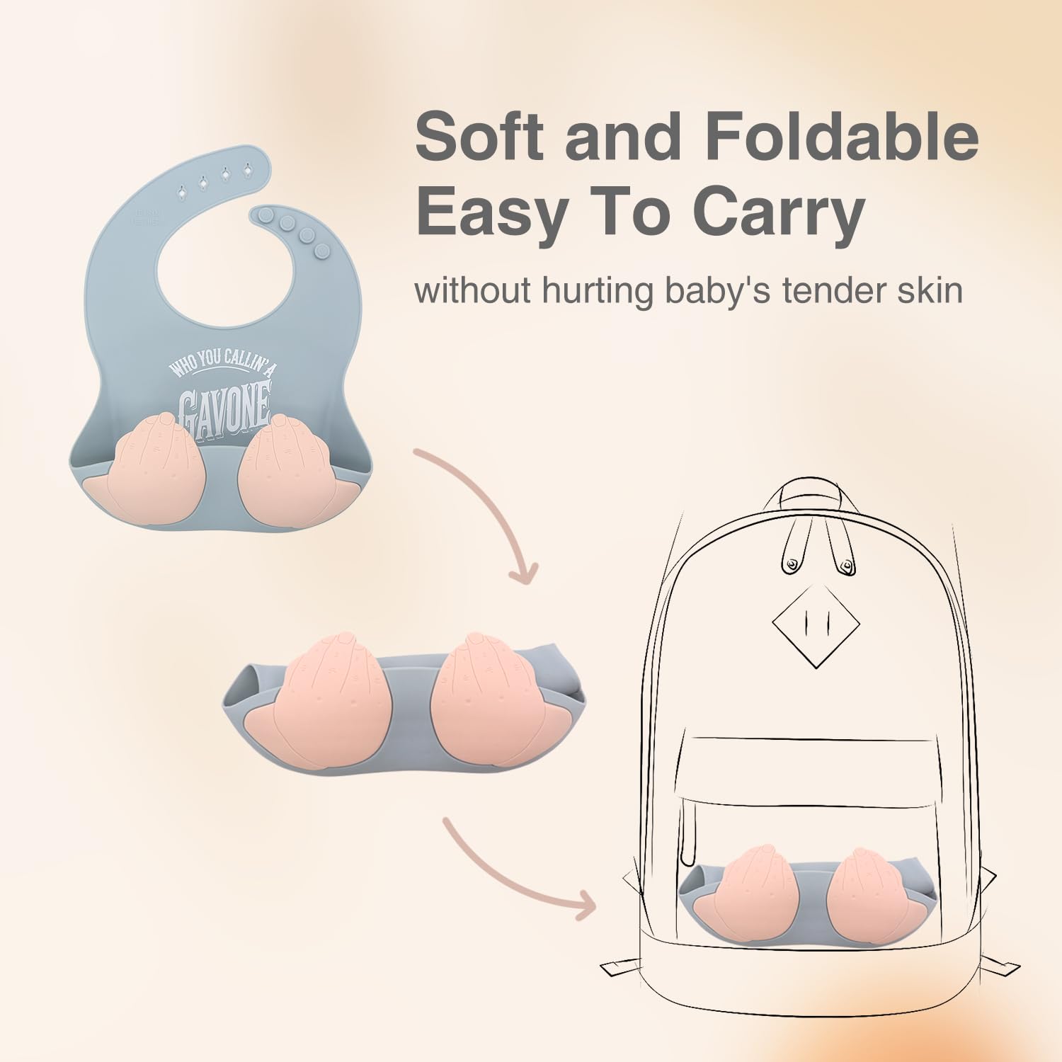 Teasin' Teethers stain-resistant durable bib withstands daily use