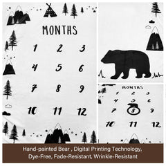 Tebaby hand-painted bear mountain design adds charm to newborn shoot photos
