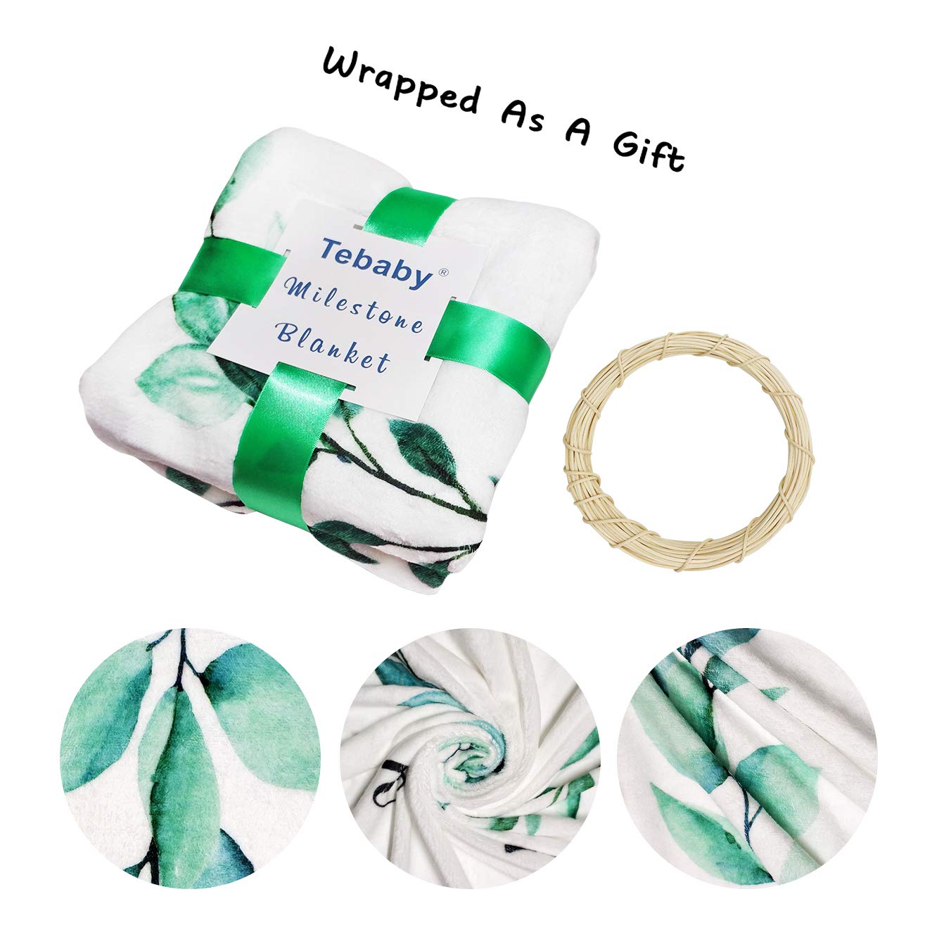 Tebaby large 51x40 inch blanket serves as versatile nursery prop.