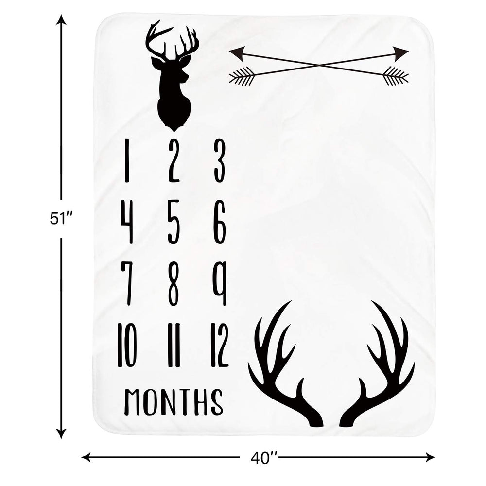 Tebaby woodland milestone blanket backdrop for nursery decor