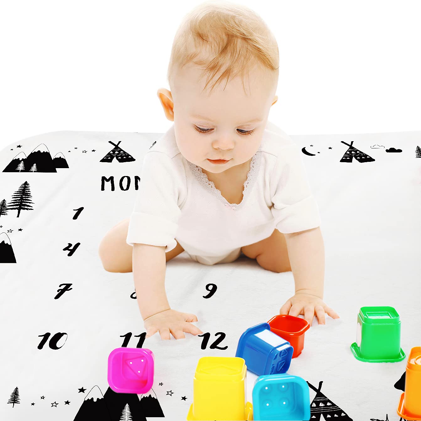 Tebaby newborn photography background prop enhances tender baby portraits