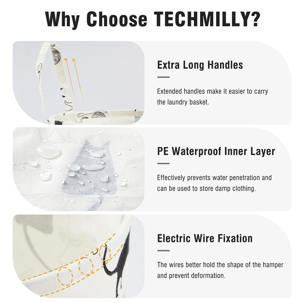 TECHMILLY diaper and wipes storage bin keeps essentials handy