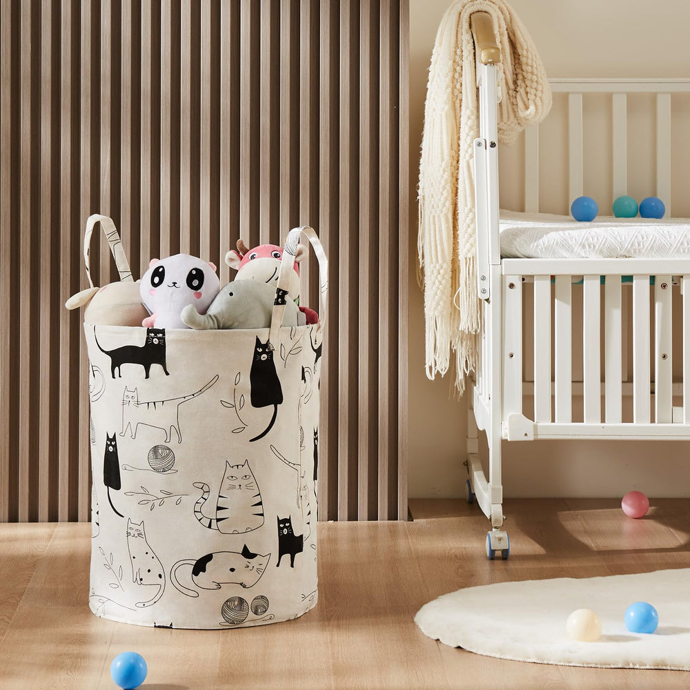 TECHMILLY nursery toy storage basket keeps plush toys neatly organized