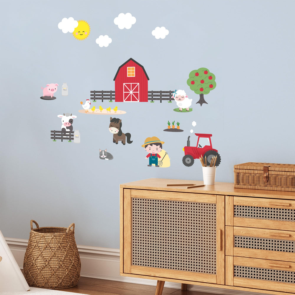 Teddylabels Farm Life small accents decal set for easy room customization